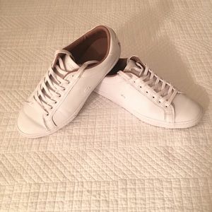 Lacoste white tennis shoes size 9